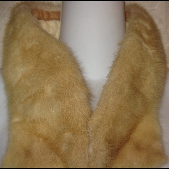 Mink Collar Vintage 1940s-1950s Honey - Picture 3 of 5